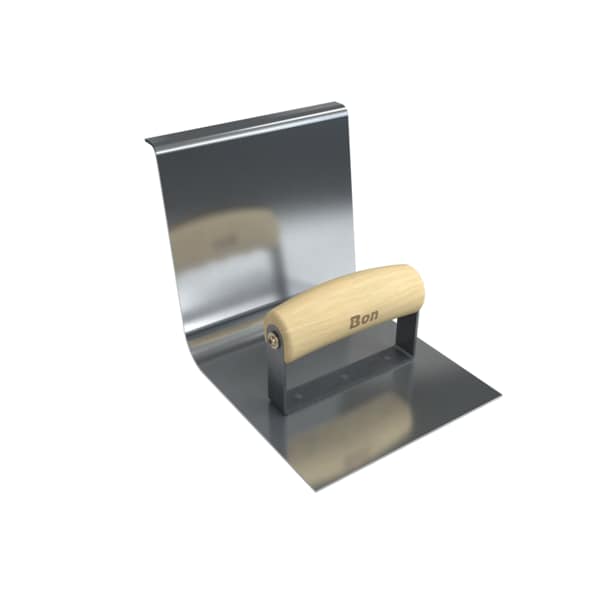 Epoxy Base Tool, Stainless Steel 6" X 6", 1" Radius 6" Lip Wood Handle